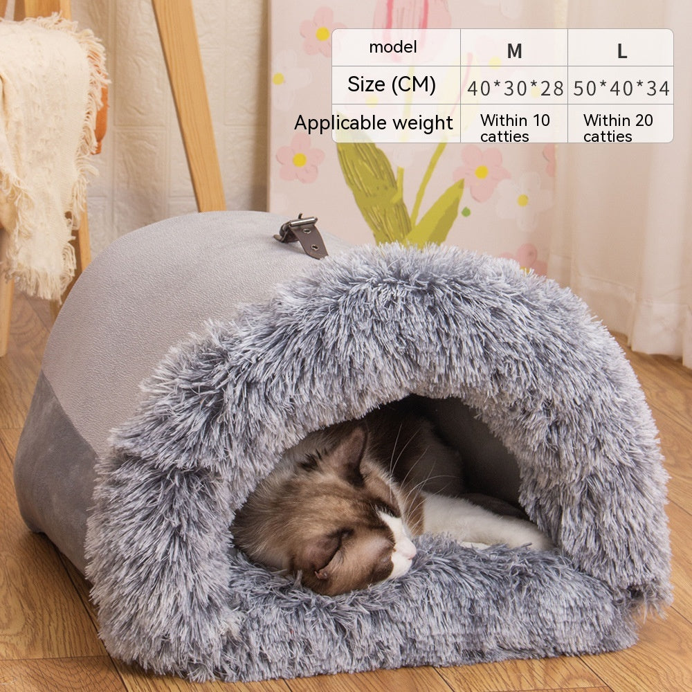 Plush Pet Bed for Cats and Dogs